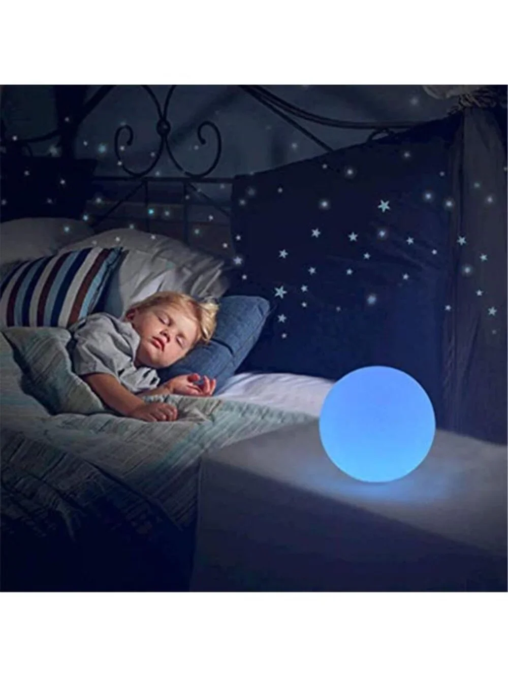 LED Ball Light, 6-Inch Rechargeable & Remote Control Globe Lights 16 RGB Colors